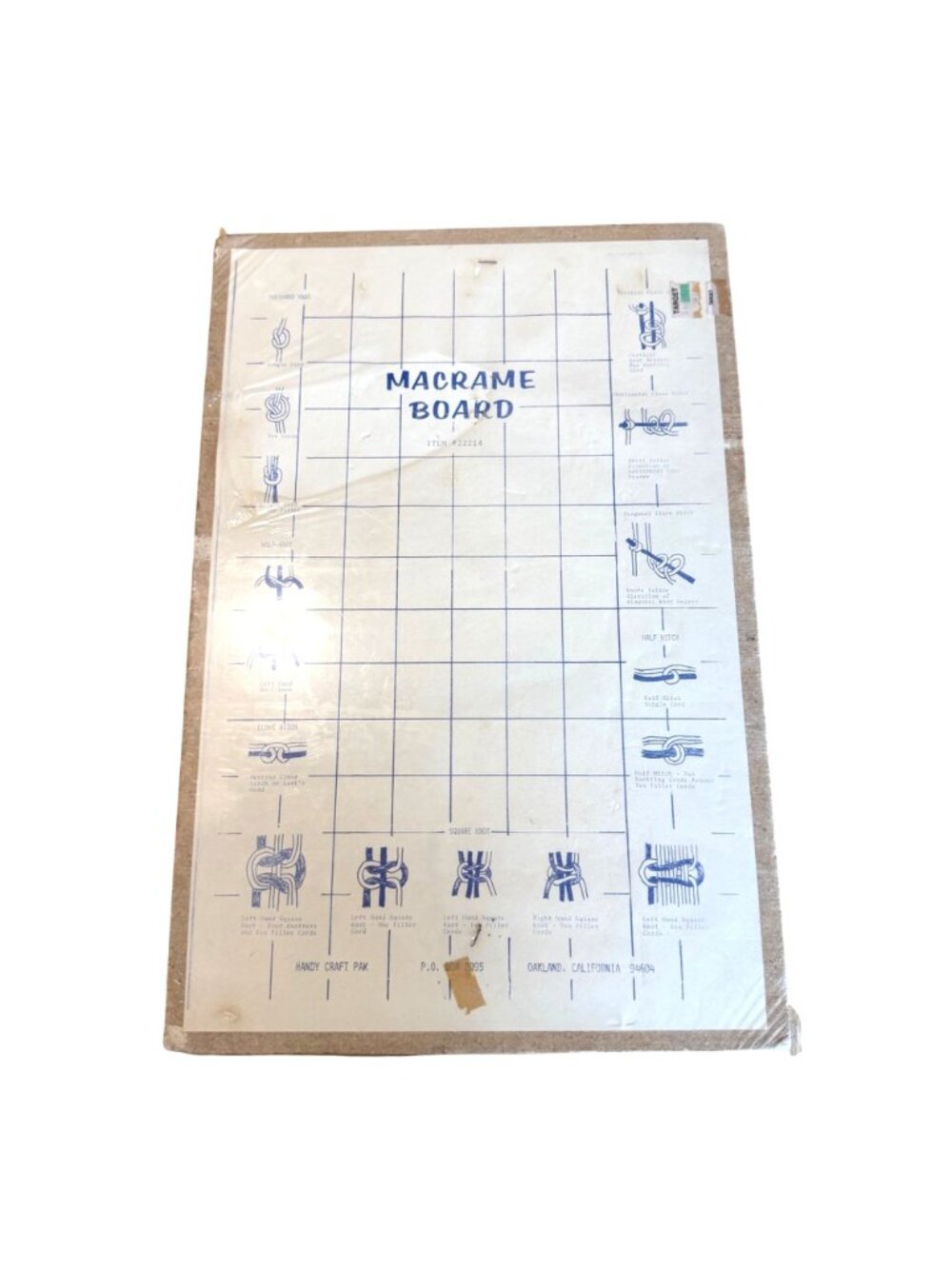 Macrame Board Handy Craft Pak Beginners Knot Instructions 12"x18" Vintage Craft - Picture 4 of 6